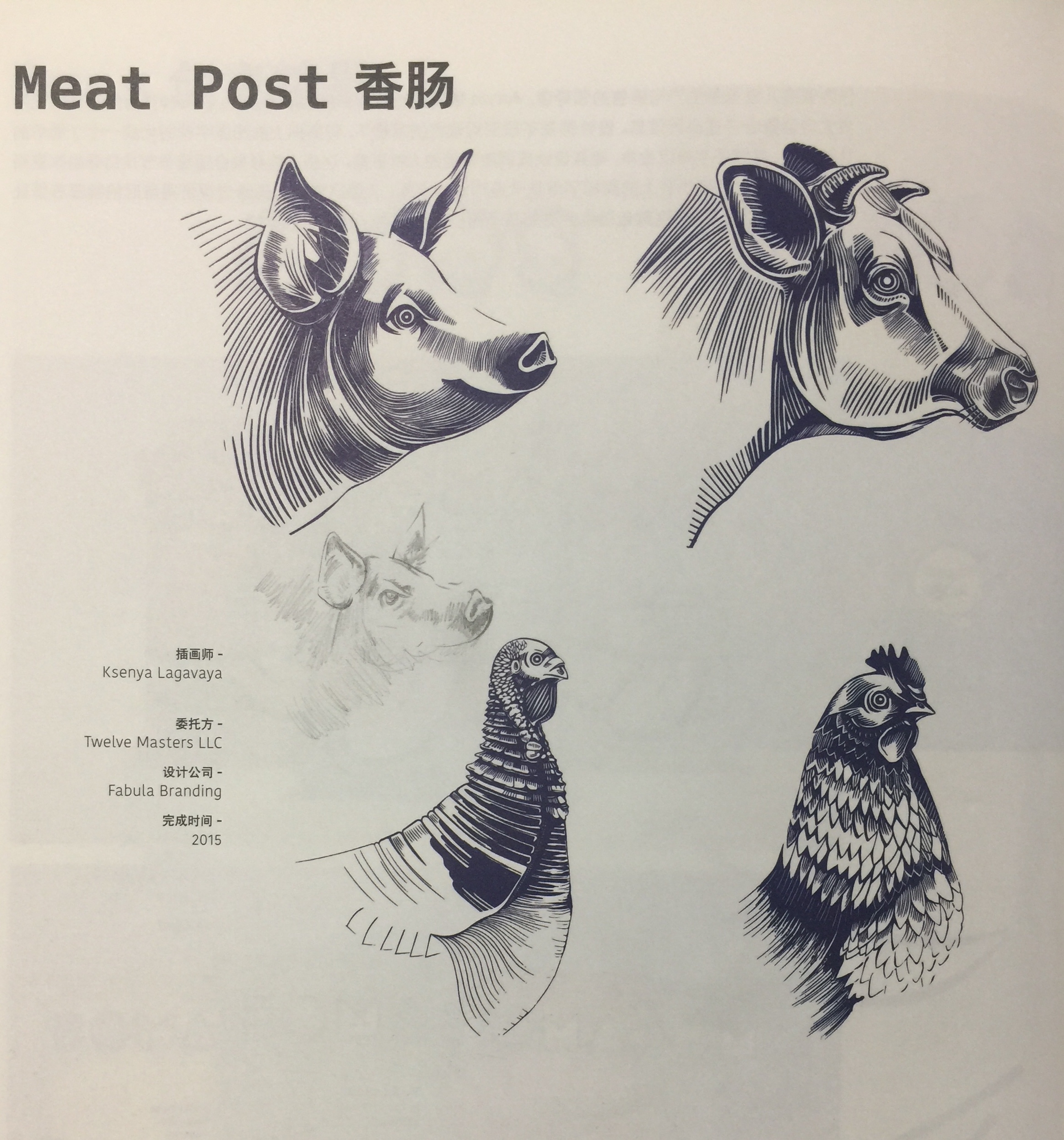 豬肉、小牛肉、雞肉和火雞肉香腸包裝設(shè)計